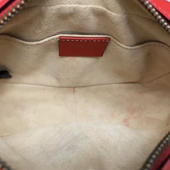 Gucci GG Marmont Mini Red Matelasse Leather Crossbody (E028007489) - Picture 9 of 16